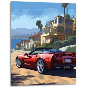 Beauty | 2006 Corvette C6 Poster - Car Posters for Boys Room - Car Wall Decor - Car Room Decor - Car Posters for Men | 11x14 Inches Unframed