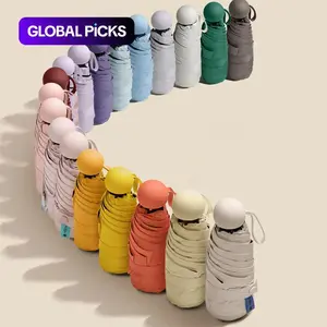 Unisex Lightweight Ultra-Light Compact Folding Umbrella - Small Mini Pocket, Waterproof, Windproof, UV Protection Sun & Rain Travel Fashion Accessory #GLOBAL PICKS