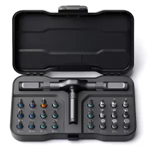 24 in 1 Magnetic Screwdriver Set with Detachable Ratchet Handle, Compact Portable Repair Tool for Furniture, Laptops, Electronics and Bikes