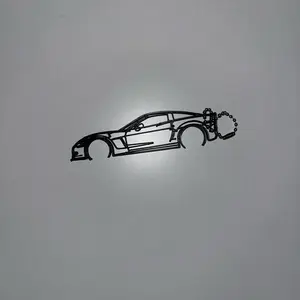 Corvette C6 Car Chains Key Chain with Key Ring