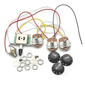 Stratocaster Style Electric Guitar Pre-wired Wiring Harness 5-Way Switch 500K