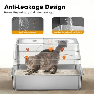 STAINLESS STEEL CAT LITTER BOX