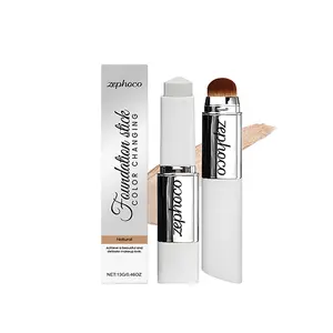 Flawless Moisturizing Concealer Makeup FoundationDual -Ended Foundation Concealer Stick,Built-in Brush, Medium to Full Coverage Dewy Finish Base Makeup - Dual-Ended with Detachable Brush Lightweight  Natural Coverage(13g, 0.46 oz)