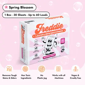 Freddie Spring Blossom Eco-Friendly Laundry Detergent Sheets (30-360 Day Supply, 30-360 Sheets)