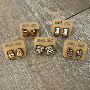 Barista Earrings – Coffee Maker, Cold Brew & Latte Studs