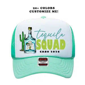 Custom Tequila Bachelorette or Birthday Party Trucker Hat – Personalized Margarita Theme Party Bach | Bachelorette Party Hats, Bday Hats, Mexico Theme Pool Beach Party Accessories, Matching Group Hats