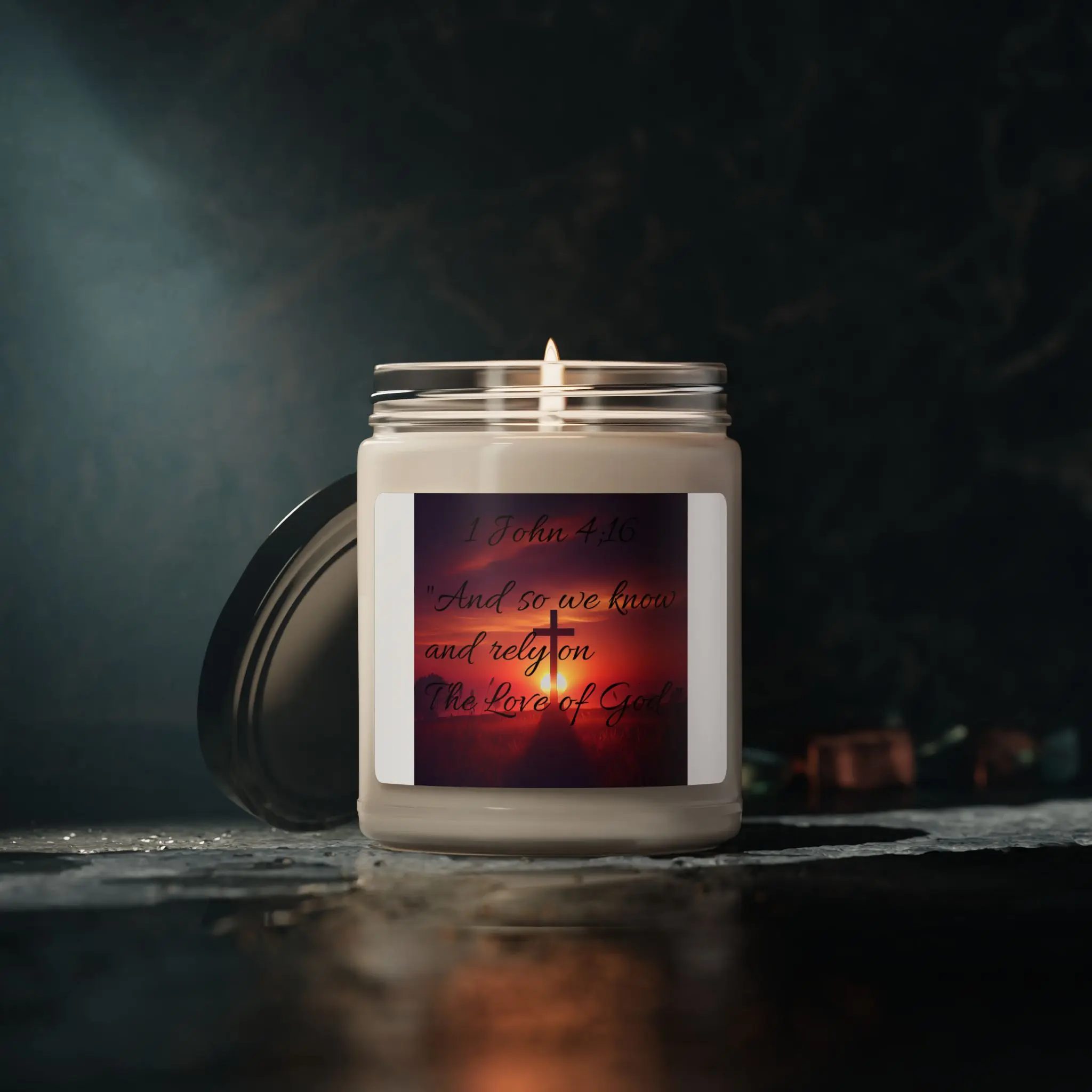 Scented Inspirational Bible Verse Candle,Religious Decor