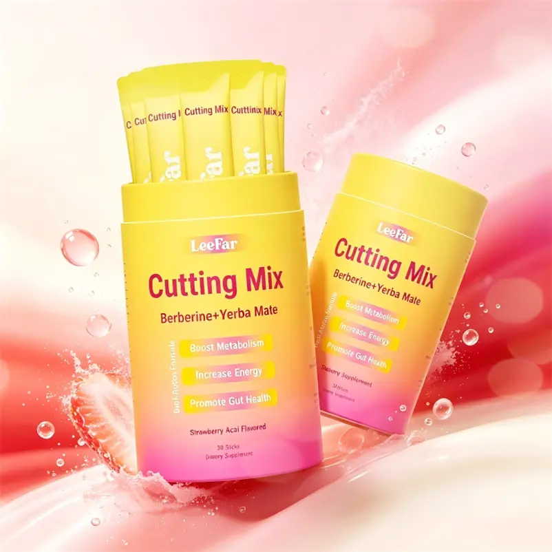 2 PCS Sweet Refreshing Strawberry | Cutting Drink Mix –| Strawberry Açaí Flavor – 30 Servings