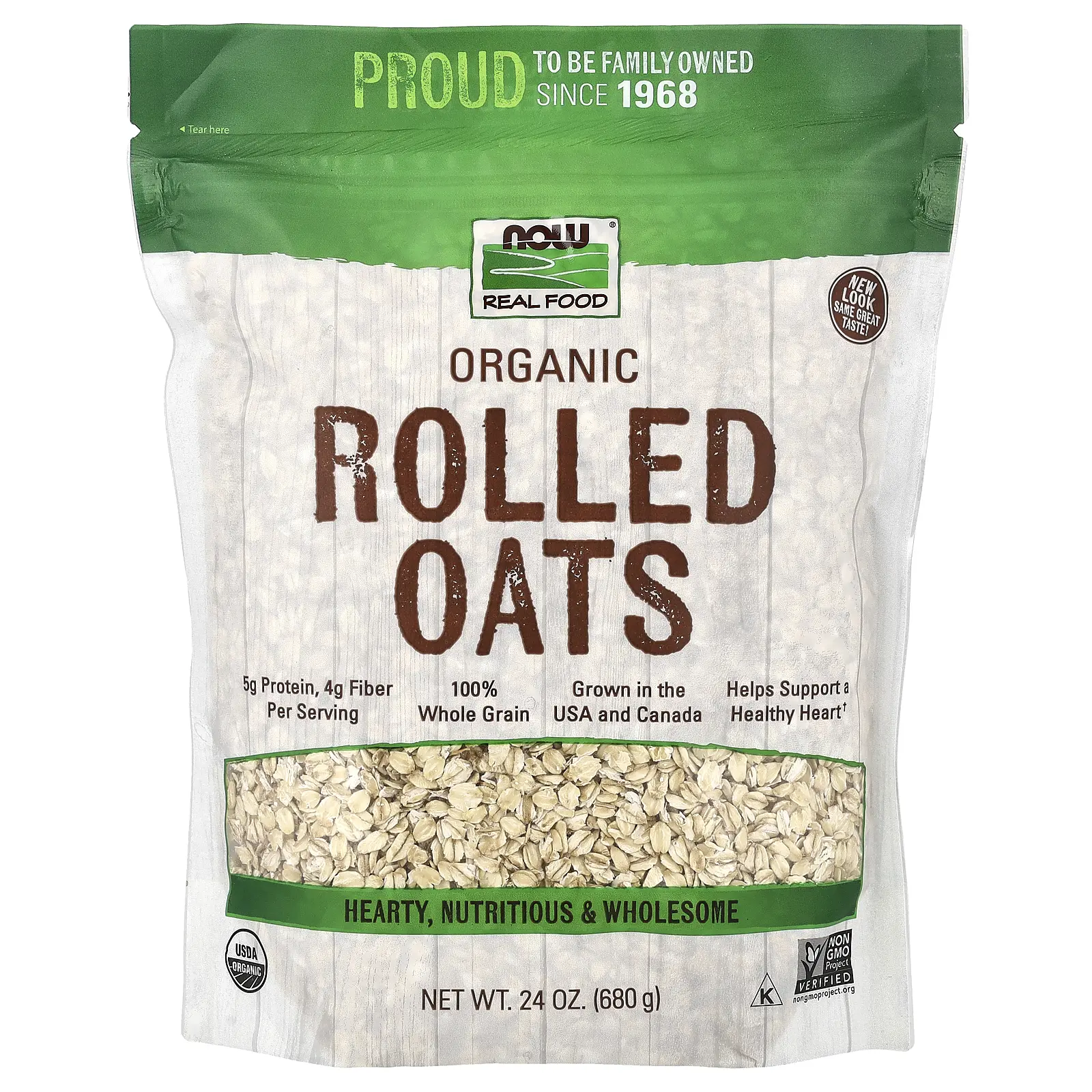 NOW Foods Organic Rolled Oats, 24 oz (680 g) NOW Foods Organic Rolled Oats, 24 oz (680 g)