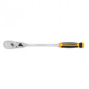 Gearwrench 0.5 in. Drive 90 Tooth Cushion Grip Locking Flex Head Teardrop Ratchet - 17 in.