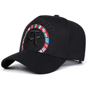 Unisex Letter World Flags Embroidered Baseball Cap Outdoor Adjustable Sunscreen Leisure Hat Spring Autumn Travel Tourism Beach Vacation