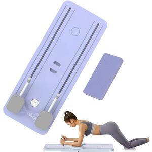 UMAY Pilates Board with Yoga Socks - Pilates Equipment Set, Multifunctional Foldable Home Pilates Board, 5-in-1 Pilates Skateboard，Summer wins
