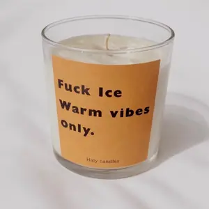 F Ice Premium Organic Soy Wax Candle for Home Decor and Ornaments