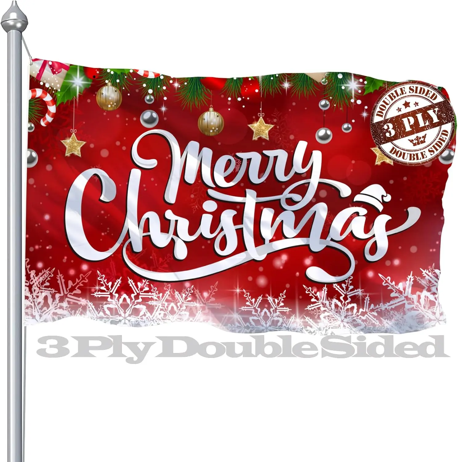 Christmas Flags  Outdoor - Large Merry Christmas House Flag - Christmas Flag - Gift For Him - Gift For Her - Funny Christmas Flag - Christmas Banner - Holiday Flag - Christmas Tree Flag - Decor Home - Garden Party Decor - Merry Christmas