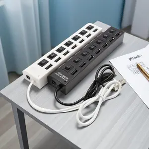 4-Port and 7-Port USB HUB with Independent Switch, Ideal for USB Drives, External Storage, Keyboards and Charging Phones, Enhanced Safety Features, Usb extension, Usb Port Gadget