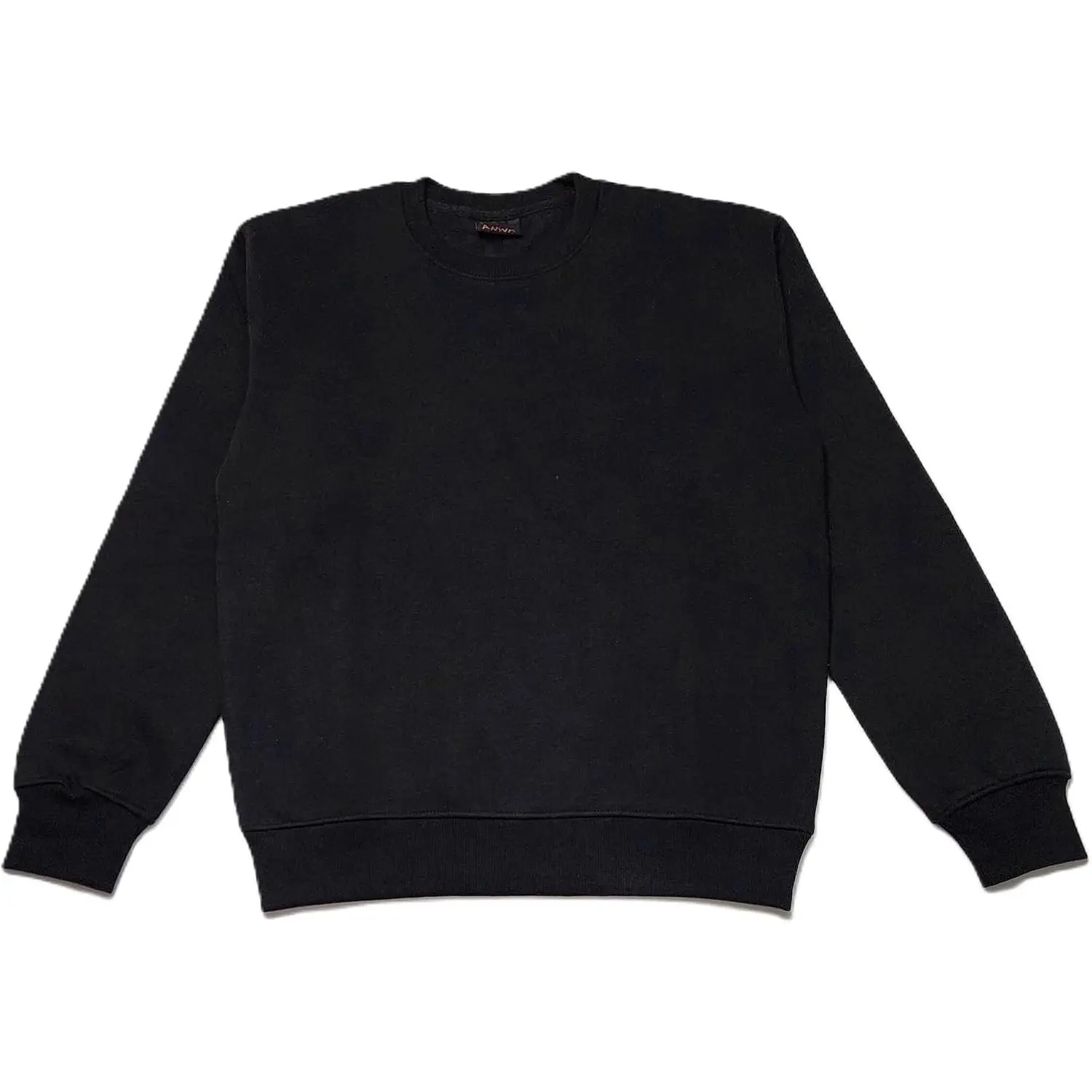 ANWA Men's Crew Neck Sweatshirt - Soft Fleece Relaxed Fit 60% Cotton 40% Polyester Pullover