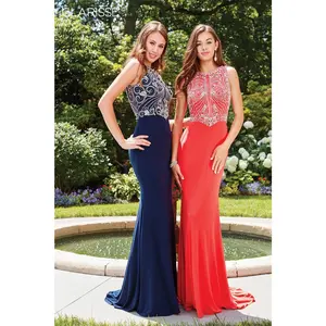 Clarisse -3075 Beaded Knit Prom Dress