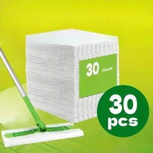 30 pcs/pack, replacement mop pads for floor mopping and cleaning, thickened disposable electrostatic dust removal paper, disposable mopping cloth, dust cloth, cleaning tools