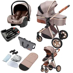 4-in-1 Portable & Foldable Baby Stroller for Toddlers, with Sunshade and Mesh Netting Sides. Lightweight Travel Stroller for Babies, Featuring One-Click Folding, Adjustable Settings, and a Magnetic Mosquito Net. Includes 6 FREE Gifts