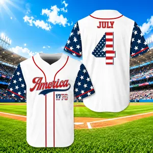 America Baseball Jersey Retro USA Flag Shirt – Viral TikTok Fan Apparel 2026