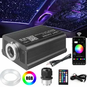 Fiber Optic Car Home Headliner Star Light Kit, Roof Starlight Ceiling Lights, App+24 Key Remote Control, Static 16Color And Rgb Light Change, Fade, Jump, Spark, Mode Speed Sensitivity Adjustment, Interior Led VehicleXXUNIVERSE GOODS10