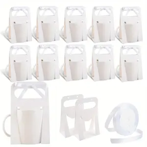 12Pcs Mug Boxes with 1 Roll Ribbon for Gifts, 11-12oz Sublimation Mugs Gift Packaging Box Wrapping Gift Box Mug Holder Candle g