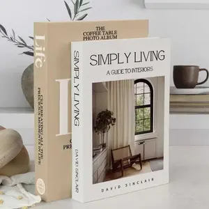 High-Quality Paper Decorative Fake Books Set of 2, Coffee Table Bookshelf Fireplace Shelf Decoration, Modern Home Decor Accents, Interior Decoration Accessories, Home Decor Products, Living Room Decor