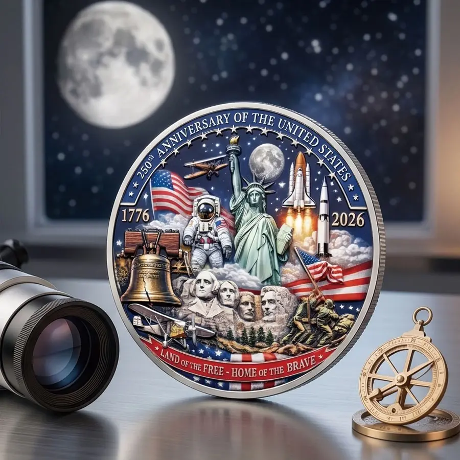 New Challenge Coin Collection, Metal Material, Usa Flag Design, Durable, Military Enthusiast Gift, Historical Collectible, Christmas Halloween Decor