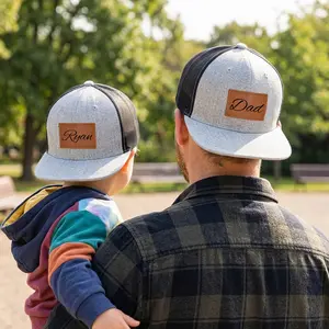 Personalized Father and Son Hats, Dad and Baby Matching Hats, Custom Snapback Hat with Name, Toddler Cap, Adult Kid Hat,Gift for Dad,Dad Hat