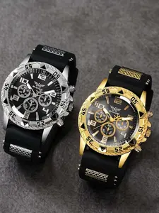 Watch silicone tape blue light glass men's watch quartz watch sports large dial watch