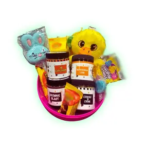 Yum Yum Nutty Shop Peanut Butter Easter Egg Gift Set Four Mini 4oz Gourmet Peanut Butter Desserts - An Easter Stuffy - Assorted Variety of Easter Candy’s, Suckers & Chocolates