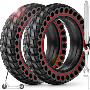 2PCS 50/75-6.1 Solid Tires for Electric Scooter, 8 1/2 x2 Replacement Tire for Gotrax GXL V2 / XR/APEX, 8.5x2 inches Tire for Xiaomi 3 Lite / 3 / Pro 2/ 1s / M365