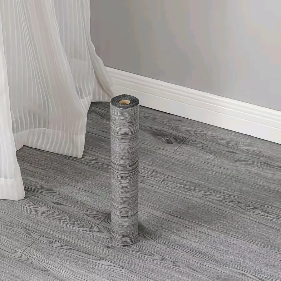 40 × 300cm Self-Adhesive Wood Grain Pattern Floor Sticker/Wallpaper, Realistic Wood Texture, Scratch Proof Waterproof Surface Durable PVC Construction Material, Easy to Clean, Waterproof PVC Finish, Ideal for Home Decor, Moisture Proof Floor