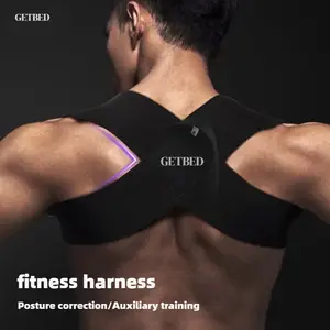 GETBED Fitness Heavy Shoulder Straps for Bench Presses & Chest Straightening - Skin-friendly Wear-resistant Breathable Perspiration-wicking Healthcare Tool open assist strap back straight Adjustable Brace Corrector Posture Support Shoulder Support