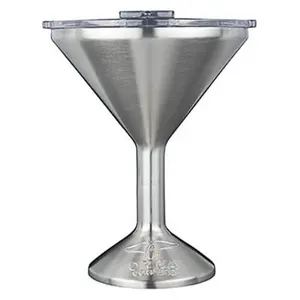 212 MAIN Orca 237175 8oz Stainless Steel Martini Glass - Tumbler, Stemless Drinkware for Cocktails
