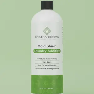 Revived Solutions Mold Shield Laundry Additive - All Natural Mold Remedy for your clothes & washing machine, Non-Toxic, Safe for Sensitive Skin, Cruelty Free & Biodegradable