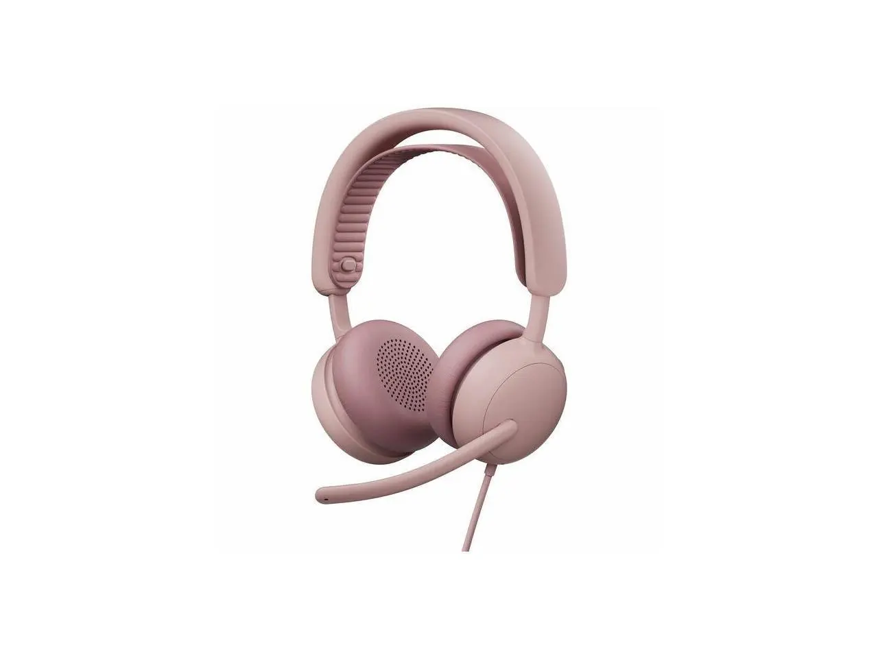 Logitech Zone Wired 2 for Business - Noise-Canceling Headset with Adaptive Hybrid ANC, Microsoft Teams Certified, Rose