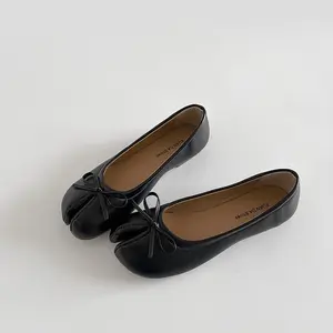 Metallic & Matte Split Toe Ballet Shoes, Easy-to-Match Slip-On Flats, Durable Non-Slip Casual Footwear for Women’s Everyday, Vacation & Street Style Looks