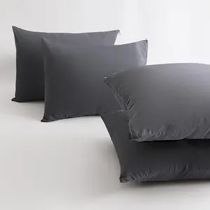 4 Pack Pillow Case Protectors Standard -Darkgray 2036 Inches with Smooth Zipper Design -Comfortable and -Friendly Pillowcase