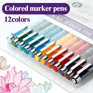 Colored Fineliner Bible Pens 0.5mm Fine Point 12 Pack No Bleed Through Extra Fine Tip Marker Pens for Bullet Journaling Planner Coloring Bible Study School Office Supplies