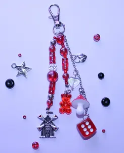 Red Barn Bag Charm