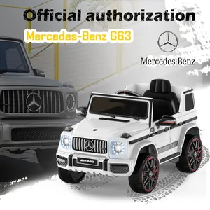 ANPABO Officially Licensed Mercedes-Benz G63 Electric Ride-On Car for Kids with Parent Remote Control LED Headlights Music Player & Horn Soft Start Low Battery Prompt Safe & Fun Kids' Electric Vehicle - Truck