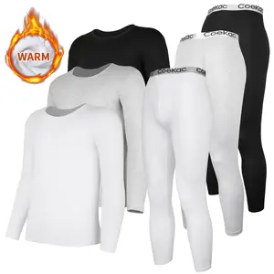 1/2/3 Pack Menswear Long Johns  Comfortable Soft Winter Breathable Lightweight Sets Thermal Underwear Stretch Tops and Pants Bottom Casual Wear Clothes Polyester Leggings Outdoor Sports Stylish Suit Plain