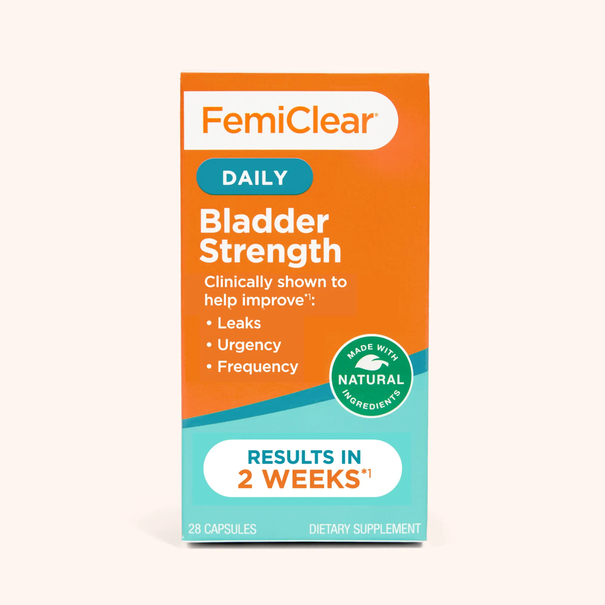 FemiClear Bladder Strength Supplement | Bladder Control & Wellness | 28 Capsules, 14 Day Supply | Made with Natural Ingredients | For women & men Dietary Fitness