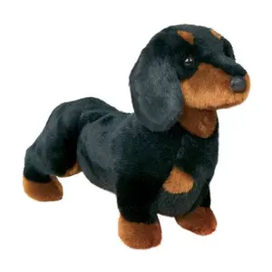 Douglas Cuddle - Spats Black & Tan Dachshund - 2002 - Weight 11.8 oz - Dimensions 13 × 11 × 5 in