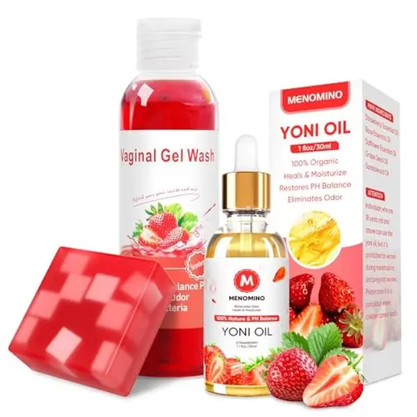 Feminine Wash & Yoni Soap Bar & Yoni Oil for Women pH Balance, Yoni Wash for Vaginal Moisturizing Remove Odor, 5.07 Fl.Oz Intimate Wash 1 Fl.Oz Organic Feminine Oil & 3.53oz Yoni Bar