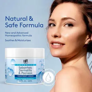 Natural & Safe Formula Hair Oil - Advanced Seborrheic Dermatitis & Psoriasis Treatment Cream - Soothes & Moisturizes - Antibacterial Formula - 3 FL OZ / 100ML