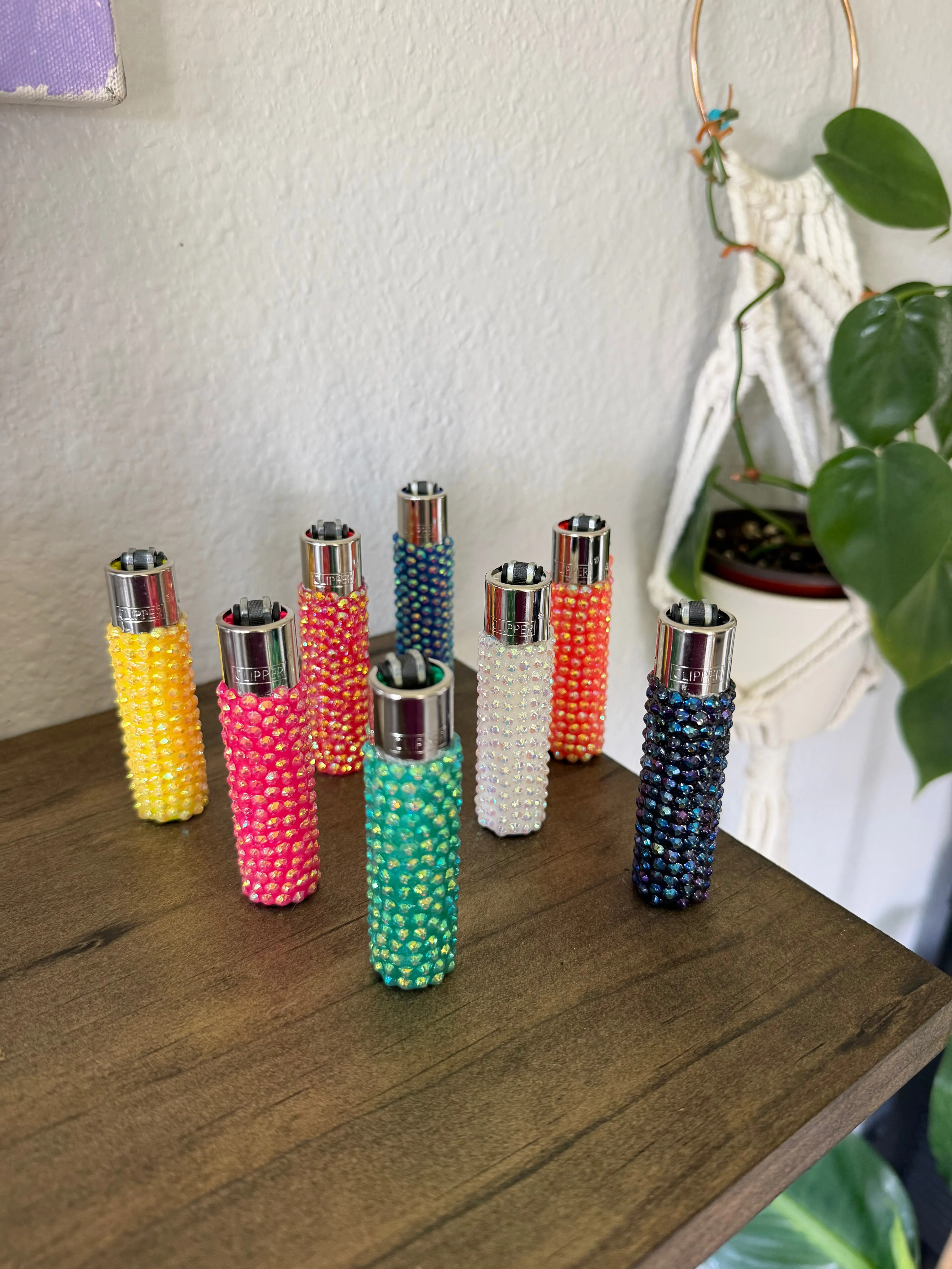 Simple bedazzled clipper lighters