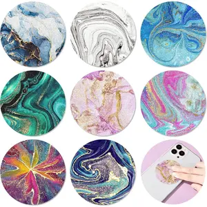 64 Pcs Calm Stickers for Anxiety Sensory Stickers Mandala Textured Strips Round Tactile Rough Calm Sensory Strips Marble Fidget Adhesives Relief Anxiety Items for Adults Teens Phone(Marble)