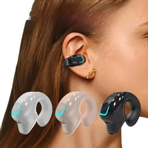 Earphone Clip Wireless Bluetooth Headphone Bone Conduction Headset High Quality TWS Auriculares Sport Noise Canceling With Mic hands-free earphones Deep Bass Stereo Earbuds